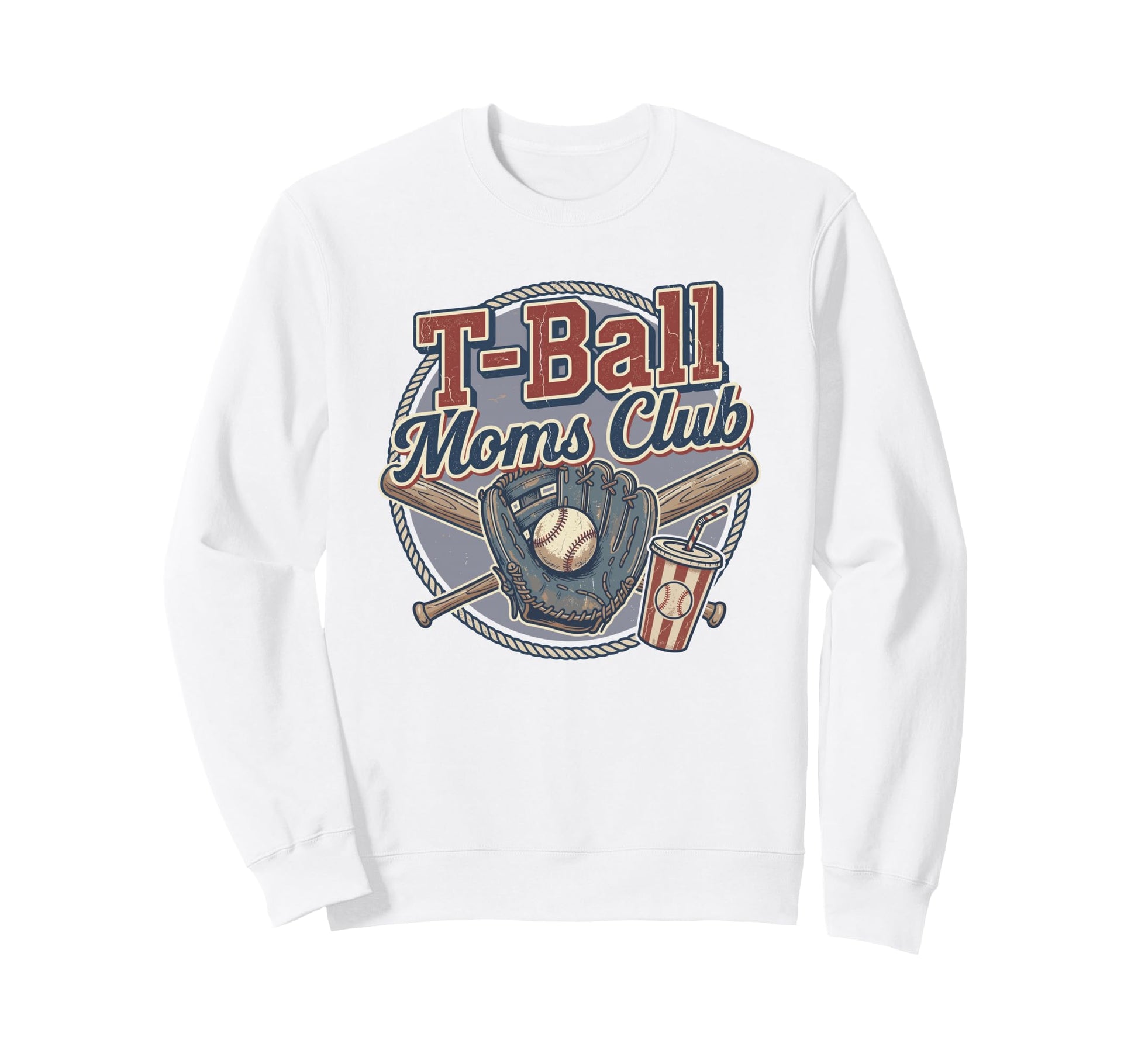 Baseball Mom T Ball Moms Club Sweatshirt - Streetwear Style Unisex - T-Shirt, Sweatshirt, Hoodie