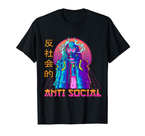 Anime Anti Social Aesthetic Japanese T-Shirt - Casual Everyday Wear Unisex - T-Shirt, Sweatshirt, Hoodie