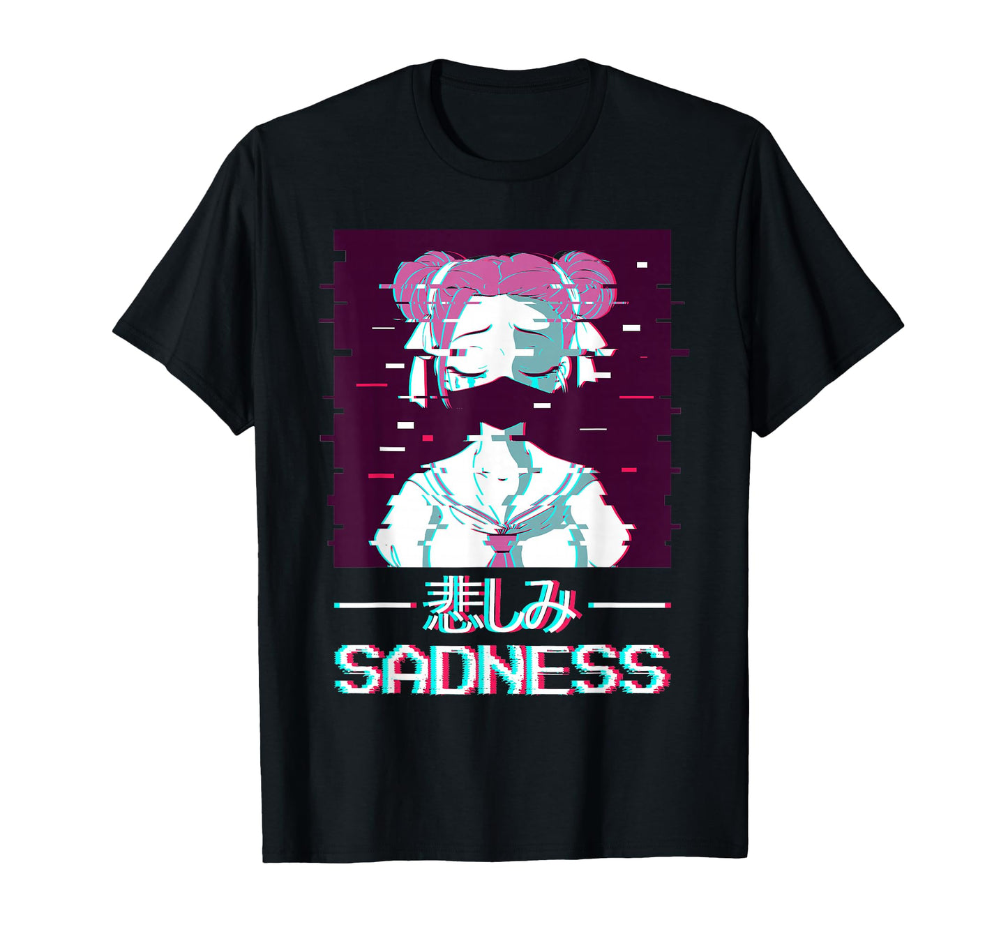 Sadness Geisha Anime Japanese T-Shirt - Casual Everyday Wear for Adults - T-Shirt, Sweatshirt, Hoodie