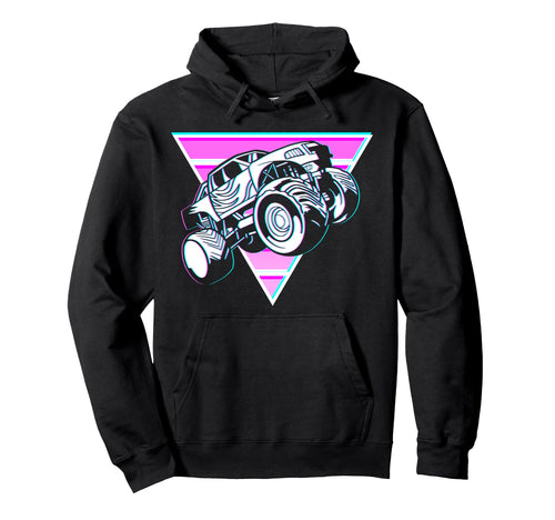 Vaporwave Aesthetic Monster Truck Hoodie - Custom Art Print for Adults - T-Shirt, Sweatshirt, Hoodie
