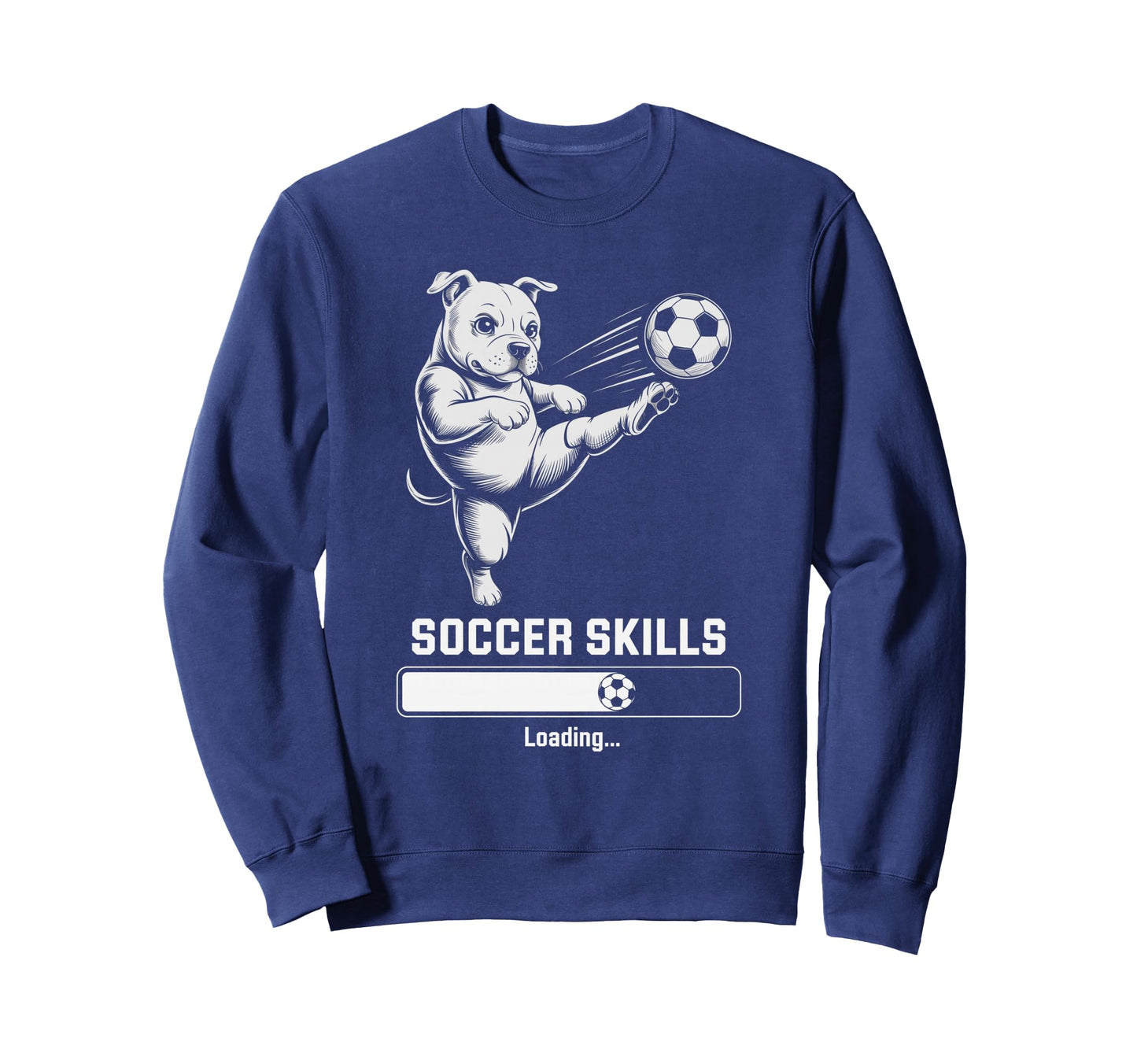 Kawaii Soccer Pug Skills Loading Sweatshirt - Streetwear Style for Adults - T-Shirt, Sweatshirt, Hoodie