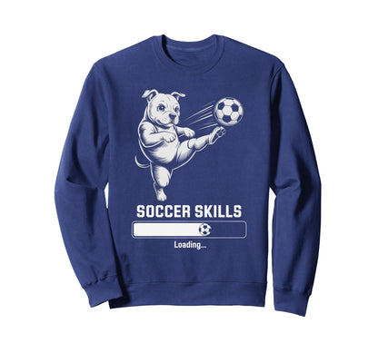 Kawaii Soccer Pug Skills Loading Sweatshirt - Streetwear Style for Adults - T-Shirt, Sweatshirt, Hoodie