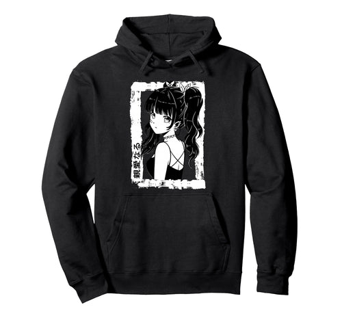 Anime Goth Otaku Japanese Aesthetic Hoodie - Minimalist Print Men Women - T-Shirt, Sweatshirt, Hoodie