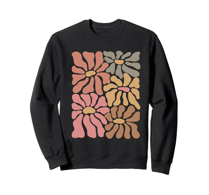 Boho Wildflowers Flowers Flowers Sweatshirt - Aesthetic Graphic for Adults - T-Shirt, Sweatshirt, Hoodie