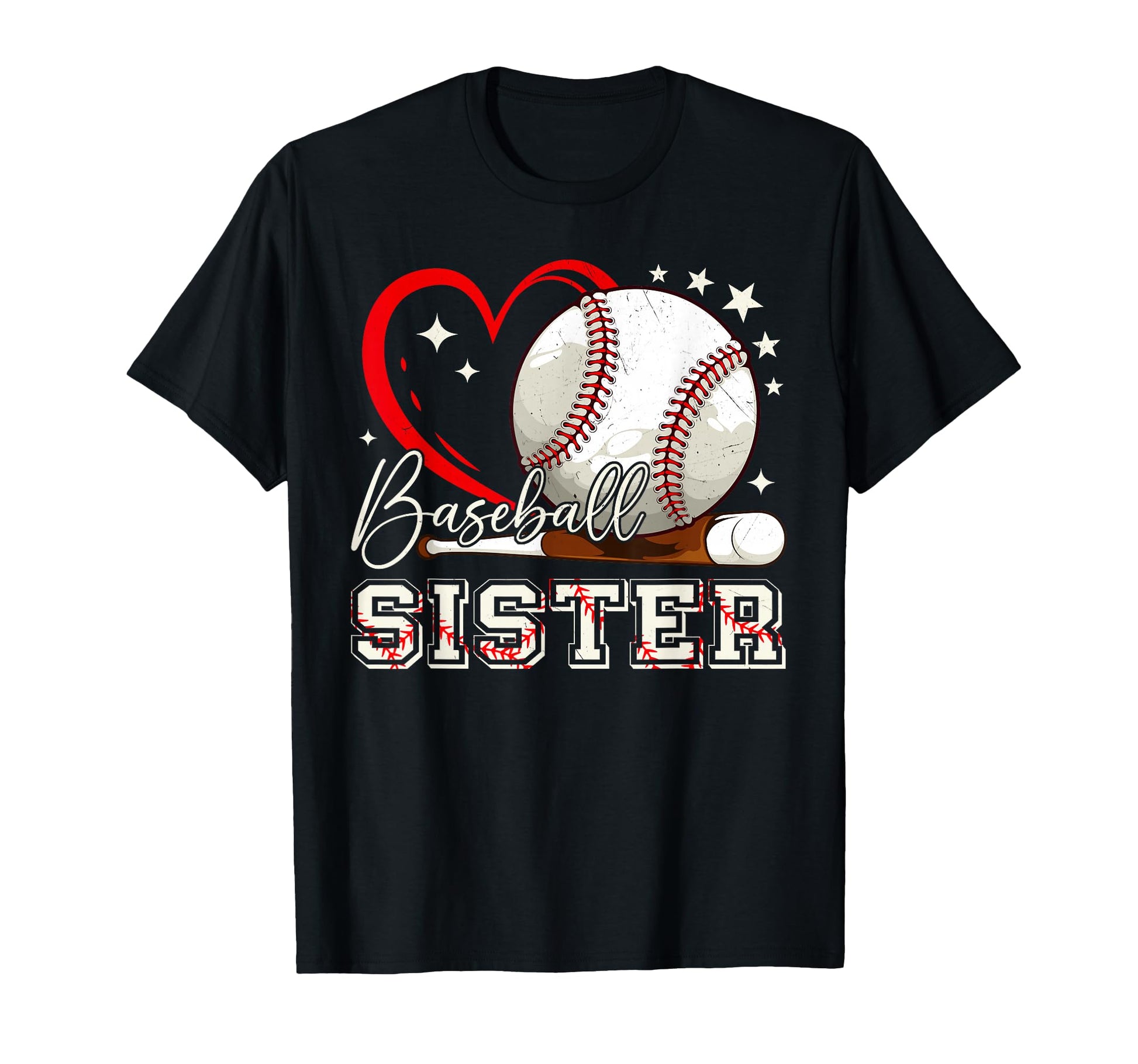 Baseball Sister Family Matching T-Shirt - Custom Art Print for Adults - T-Shirt, Sweatshirt, Hoodie