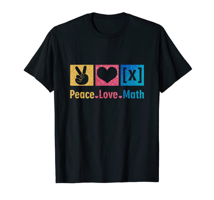 Math Teacher Peace Love Math T-Shirt - Aesthetic Graphic Men Women - T-Shirt, Sweatshirt, Hoodie
