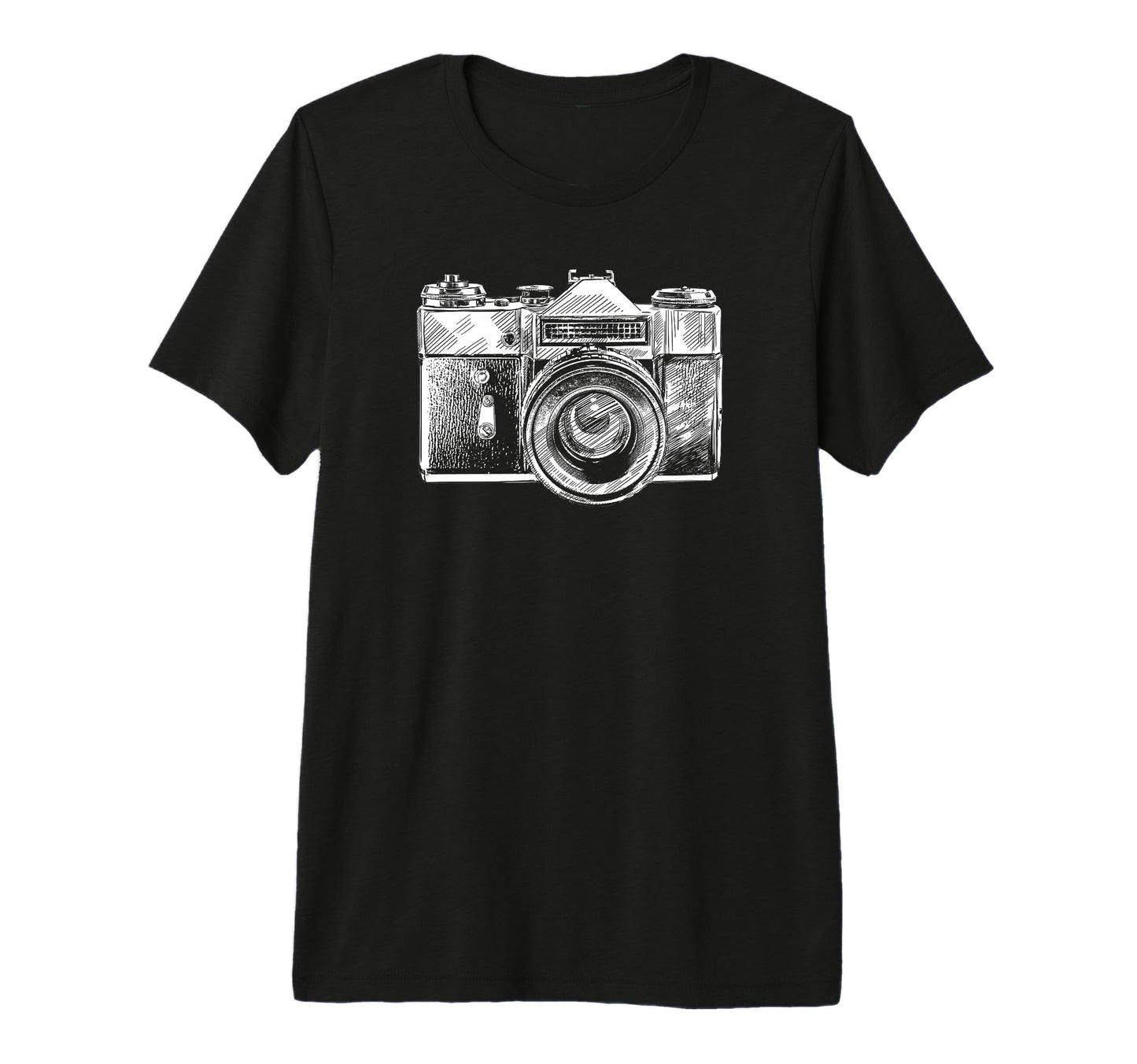 Trendy Camera Sketch Tri Blend T-Shirt - Casual Everyday Wear Unisex - T-Shirt, Sweatshirt, Hoodie