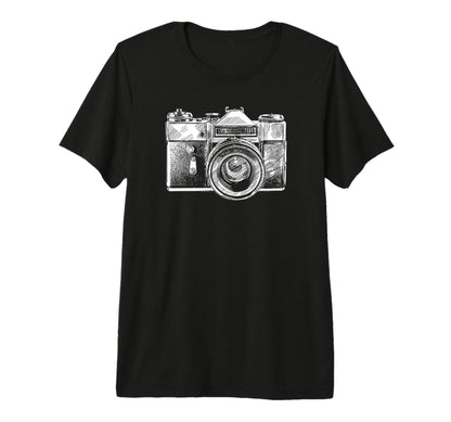 Trendy Camera Sketch Tri Blend T-Shirt - Casual Everyday Wear Unisex - T-Shirt, Sweatshirt, Hoodie