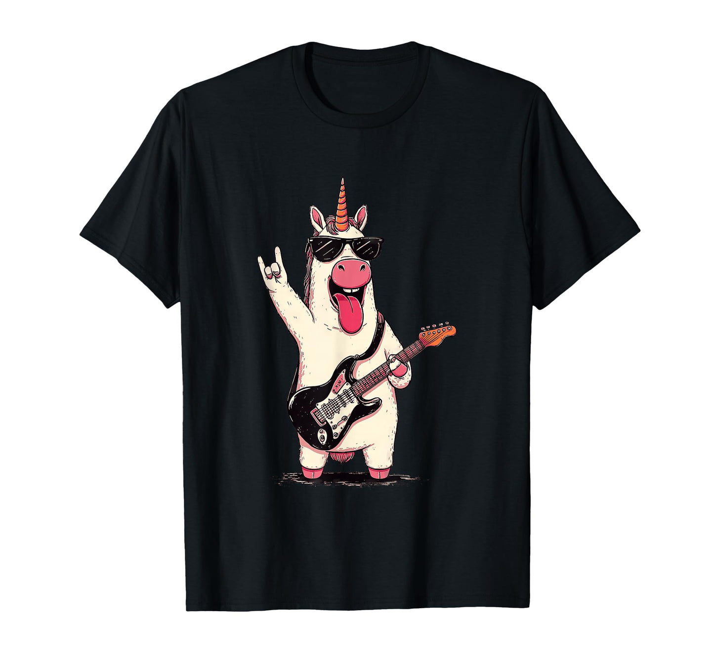 Unicorn Guitar Player Funny Rock Music T-Shirt - Streetwear Style Unisex - T-Shirt, Sweatshirt, Hoodie