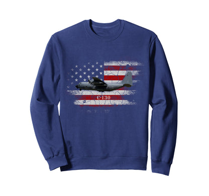 C 130 Combat Air Force Veteran Sweatshirt - Novelty Apparel for Adults - T-Shirt, Sweatshirt, Hoodie