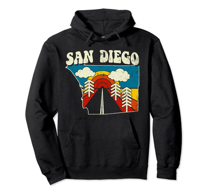 San Diego Usa City Rainbow Hoodie - Fun Novelty Design Men Women - T-Shirt, Sweatshirt, Hoodie