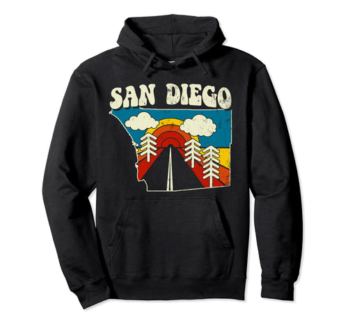 San Diego Usa City Rainbow Hoodie - Fun Novelty Design Men Women - T-Shirt, Sweatshirt, Hoodie