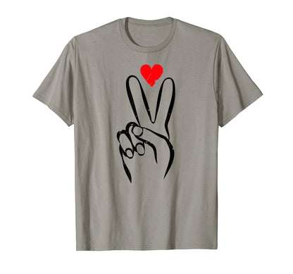 Peace And Love Novelty Message Universal T-Shirt - Aesthetic Graphic Unisex - T-Shirt, Sweatshirt, Hoodie
