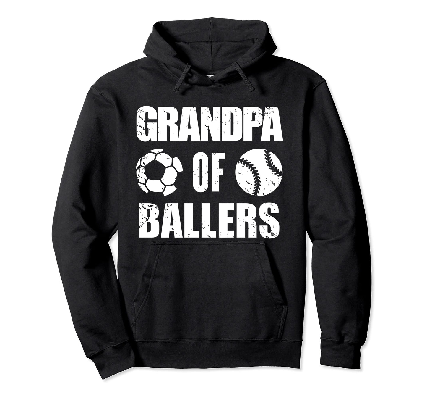 Grandpa Ballers Funny Soccer Hoodie - Fun Novelty Design Men Women - T-Shirt, Sweatshirt, Hoodie