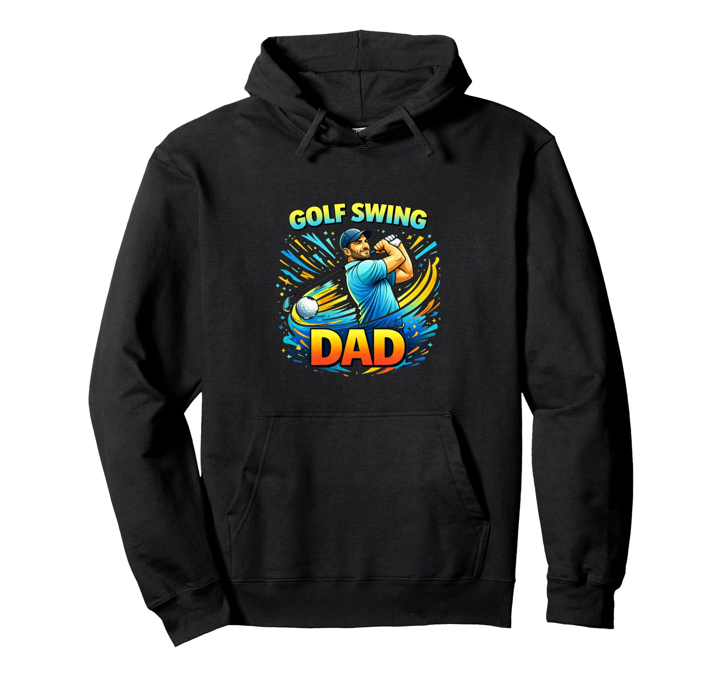 Golf Dad Swing Player Sports Hoodie - Casual Everyday Wear Men Women - T-Shirt, Sweatshirt, Hoodie