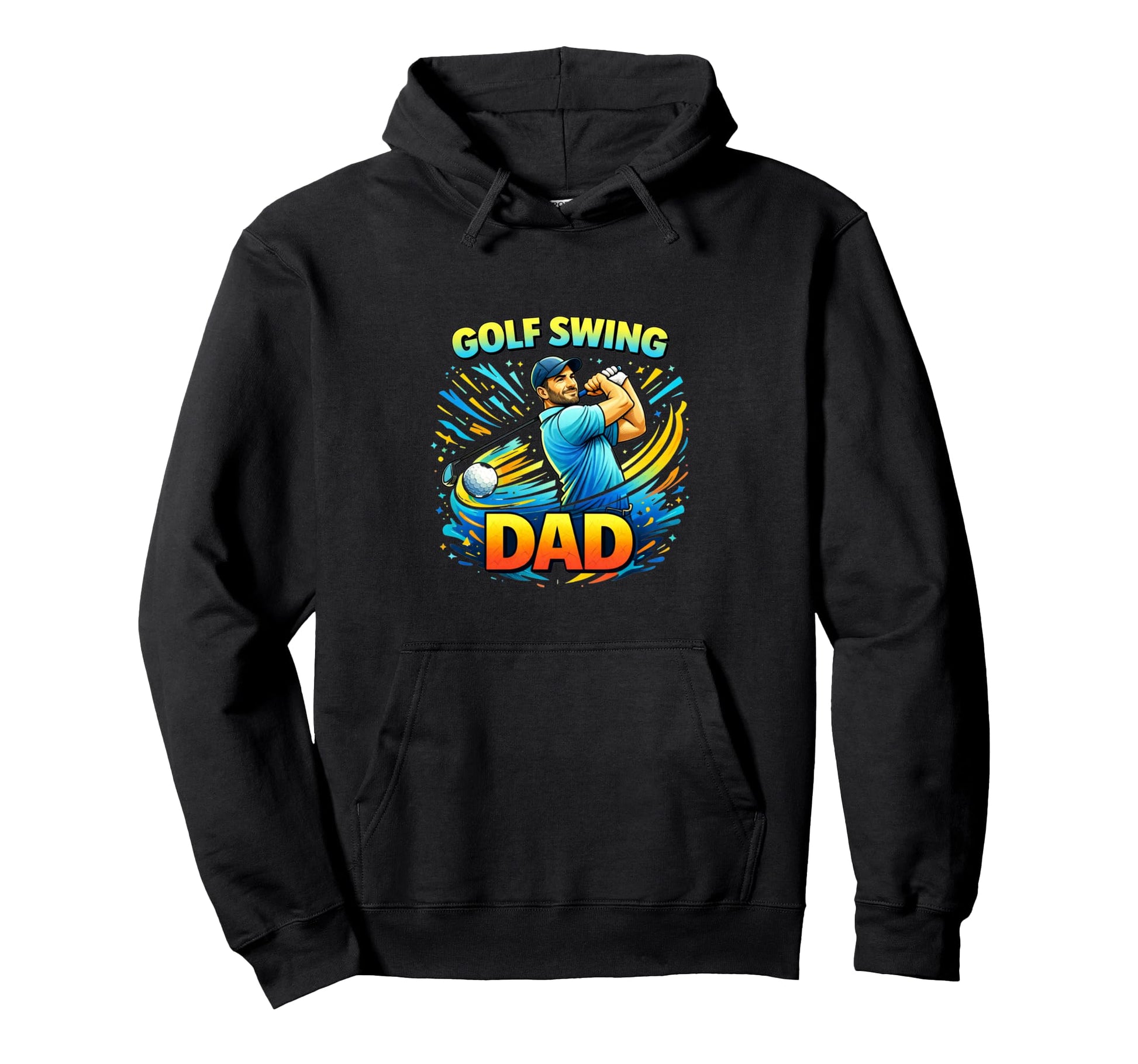Golf Dad Swing Player Sports Hoodie - Casual Everyday Wear Men Women - T-Shirt, Sweatshirt, Hoodie