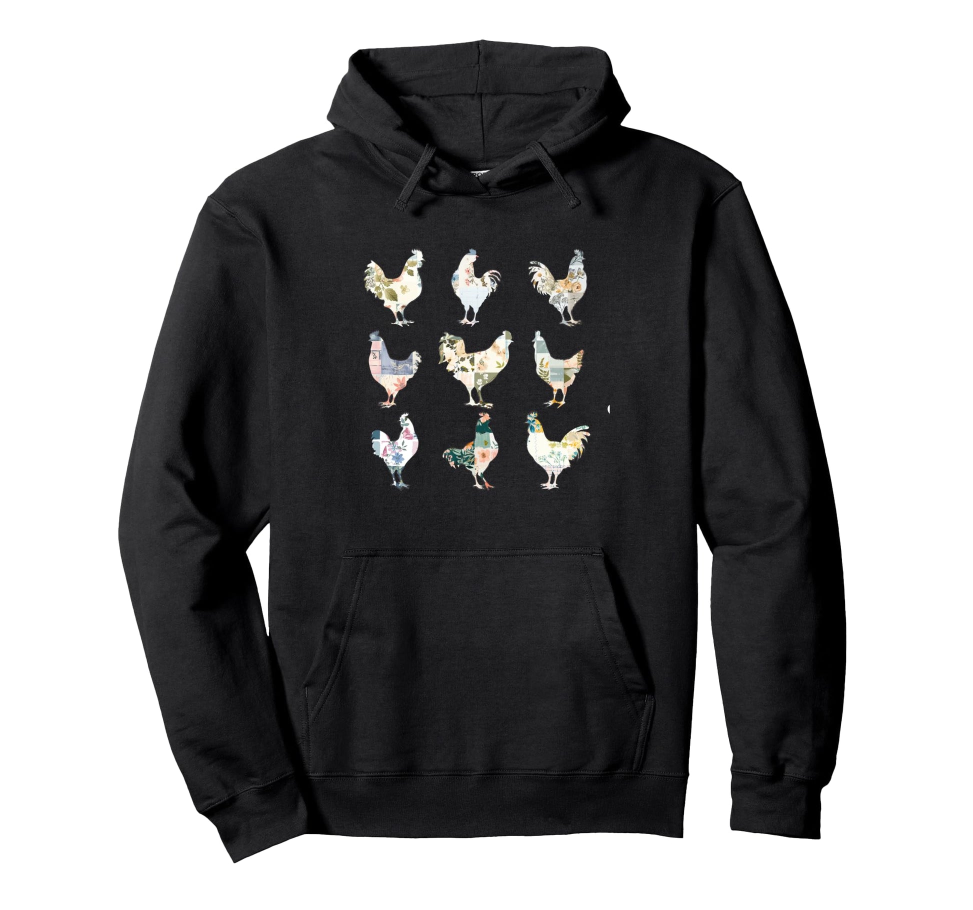 Boho Chicken Farmers Chicken Hoodie - Graphic Print for Adults - T-Shirt, Sweatshirt, Hoodie