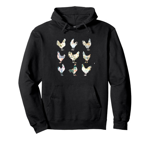 Boho Chicken Farmers Chicken Hoodie - Graphic Print for Adults - T-Shirt, Sweatshirt, Hoodie