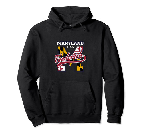 Frederick Maryland Flag Athletic Sport Hoodie - Unique Graphic for Adults - T-Shirt, Sweatshirt, Hoodie
