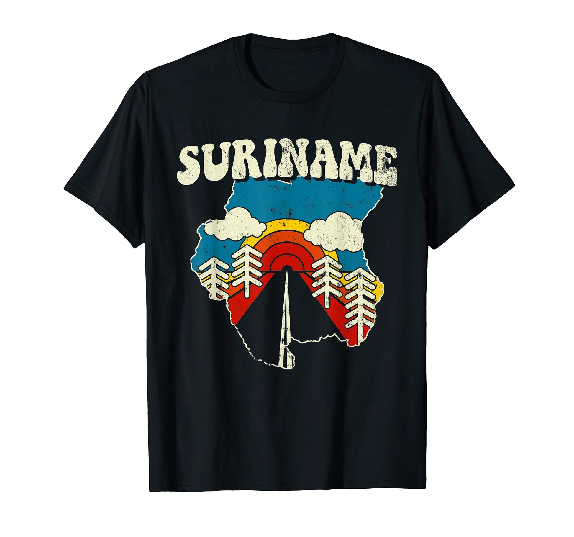 Surinam Surinamese Country Rainbow T-Shirt - Custom Art Print Men Women - T-Shirt, Sweatshirt, Hoodie