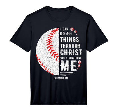 Mens Christian Baseball Shirts I Can Do T-Shirt - Trendy Graphic Unisex - T-Shirt, Sweatshirt, Hoodie
