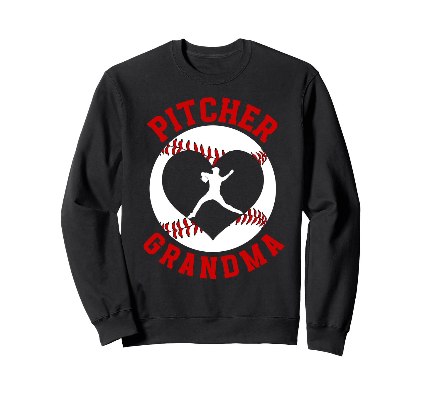 Baseball Pitcher Grandma Baseball Sweatshirt - Novelty Apparel for Adults - T-Shirt, Sweatshirt, Hoodie