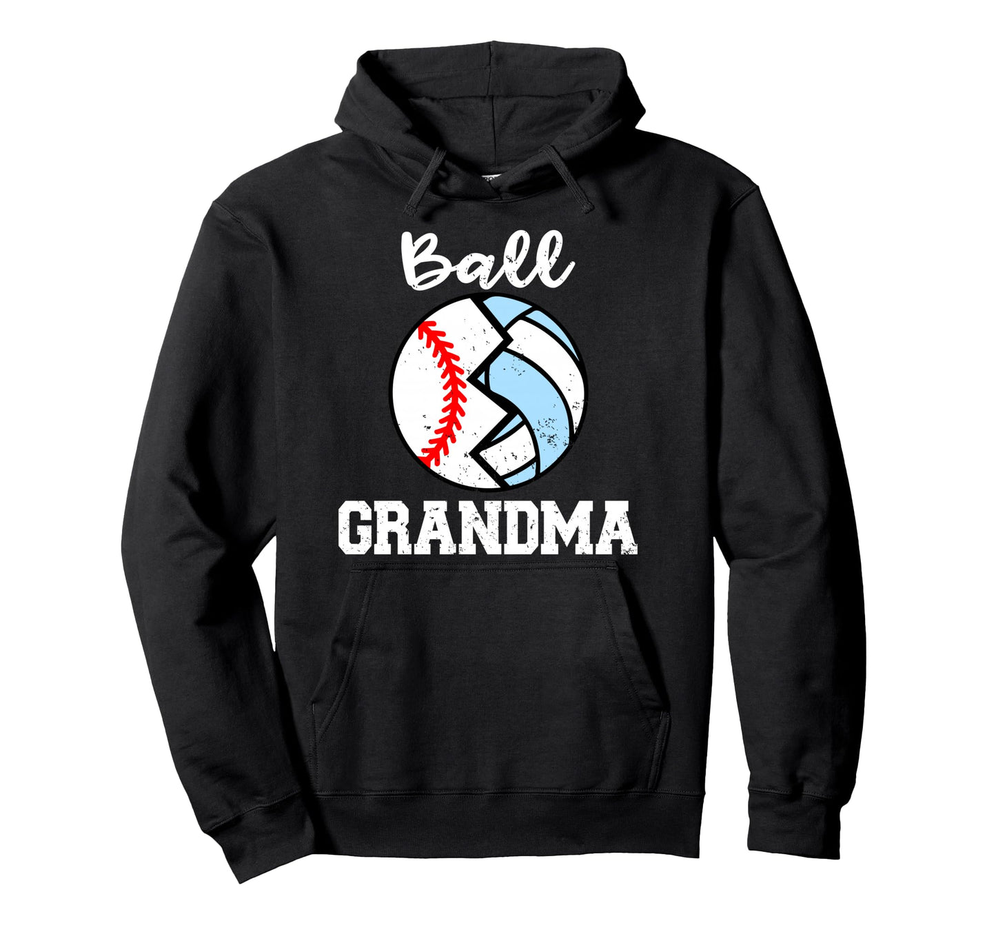 Baseball Volleyball Grandma Funny Ball Hoodie - Custom Art Print Unisex - T-Shirt, Sweatshirt, Hoodie