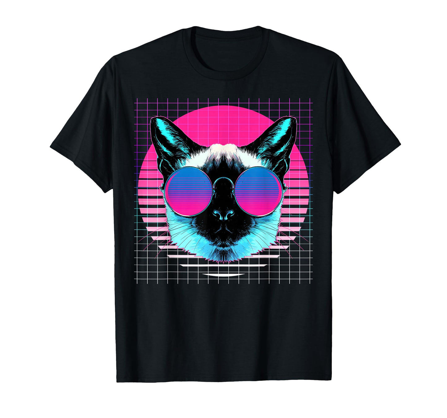 Siamese Cat Sunglasses Vaporwave T-Shirt - Streetwear Style Men Women - T-Shirt, Sweatshirt, Hoodie