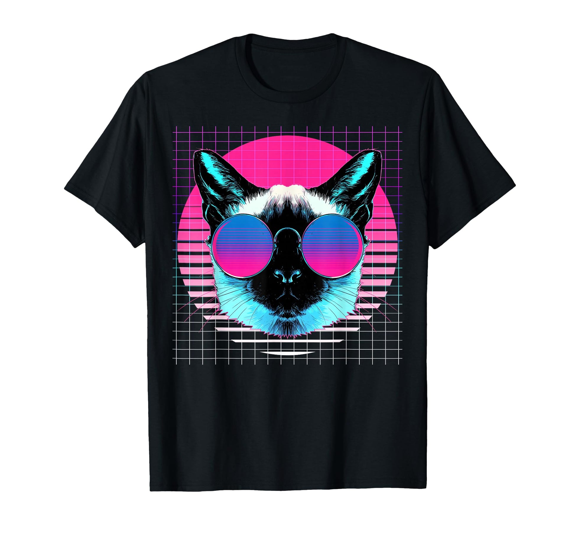 Siamese Cat Sunglasses Vaporwave T-Shirt - Streetwear Style Men Women - T-Shirt, Sweatshirt, Hoodie