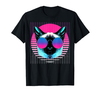 Siamese Cat Sunglasses Vaporwave T-Shirt - Streetwear Style Men Women - T-Shirt, Sweatshirt, Hoodie