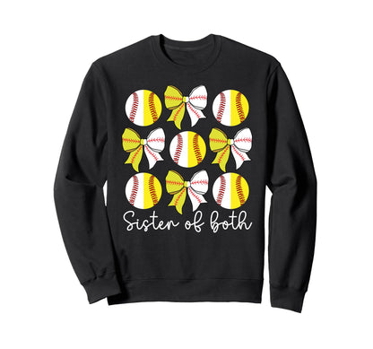 Sister Both Coquette Baseball Sweatshirt - Aesthetic Graphic for Adults - T-Shirt, Sweatshirt, Hoodie