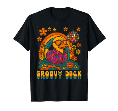 Disco Rubber Ducky Groovy 70S T-Shirt - Casual Everyday Wear Men Women - T-Shirt, Sweatshirt, Hoodie