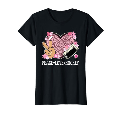 Peace Love Hockey Lover Outfit T-Shirt - Casual Everyday Wear for Adults - T-Shirt, Sweatshirt, Hoodie