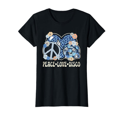 Peace Love Disco Outfit Leopard 70S T-Shirt - Aesthetic Graphic Men Women - T-Shirt, Sweatshirt, Hoodie