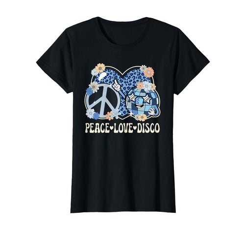 Peace Love Disco Outfit Leopard 70S T-Shirt - Aesthetic Graphic Men Women - T-Shirt, Sweatshirt, Hoodie