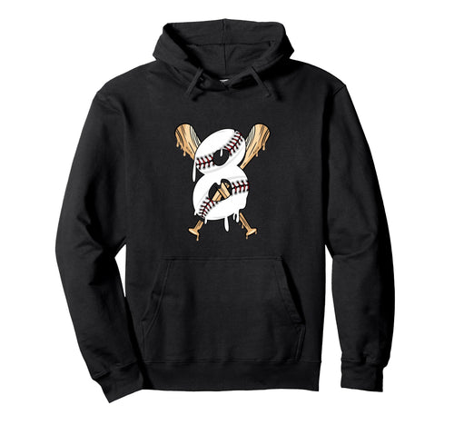 8Th Birthday Baseball Hoodie - Novelty Apparel Men Women - T-Shirt, Sweatshirt, Hoodie