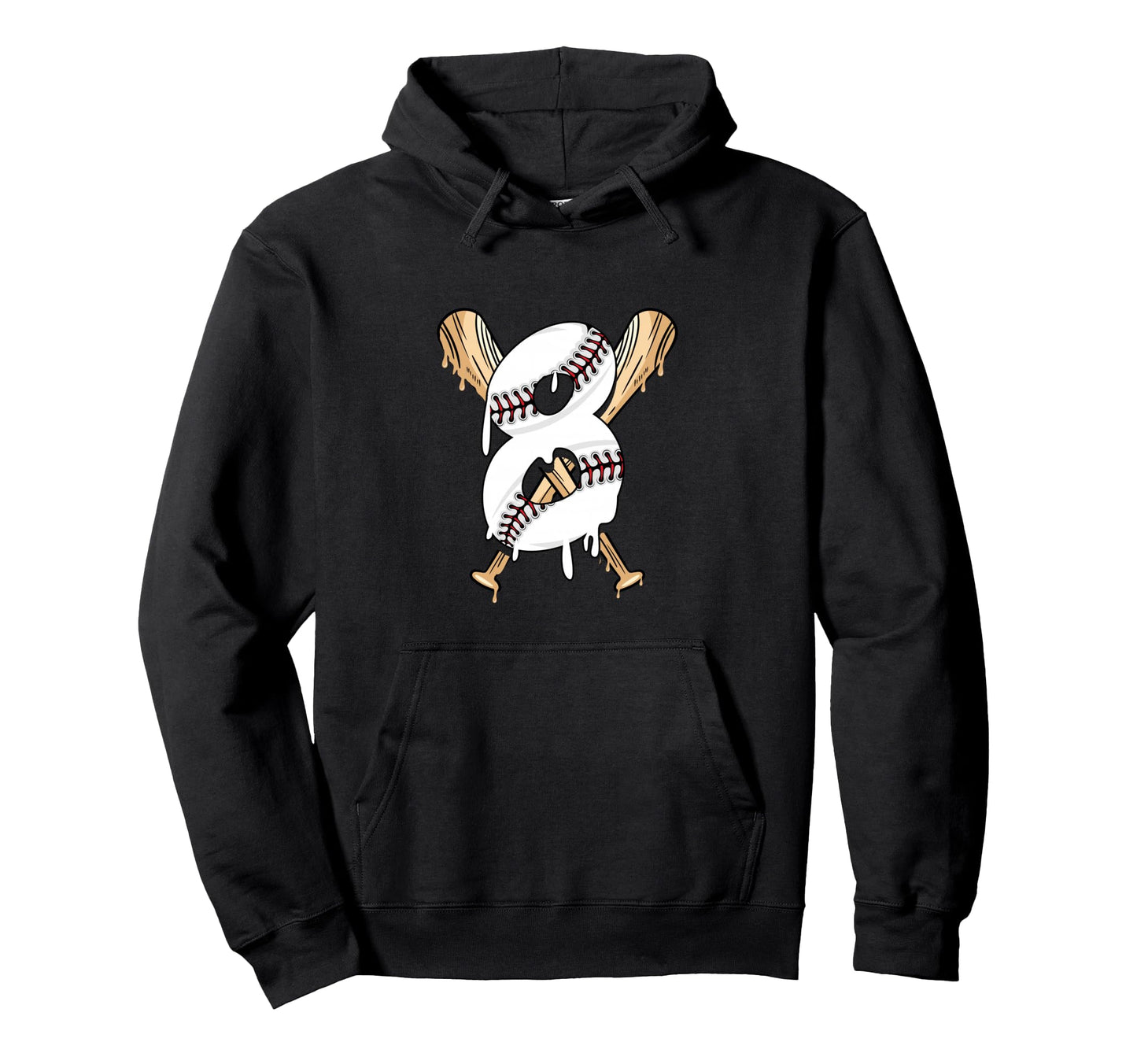 8Th Birthday Baseball Hoodie - Trendy Graphic Unisex - T-Shirt, Sweatshirt, Hoodie