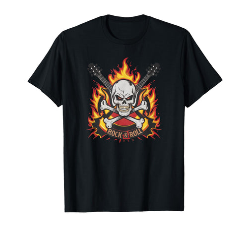 Rock And Roll Vibes True Fans Skull T-Shirt - Custom Art Print Men Women - T-Shirt, Sweatshirt, Hoodie