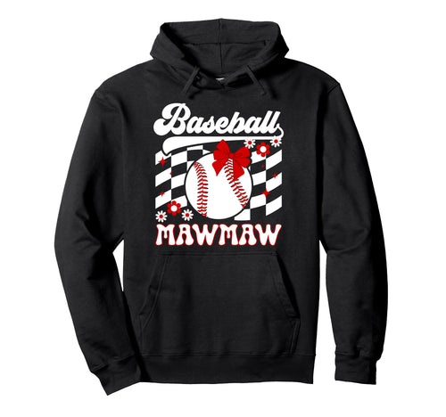 Baseball Mawmaw Groovy Mawmaw Baseball Hoodie - Unique Graphic Men Women - T-Shirt, Sweatshirt, Hoodie