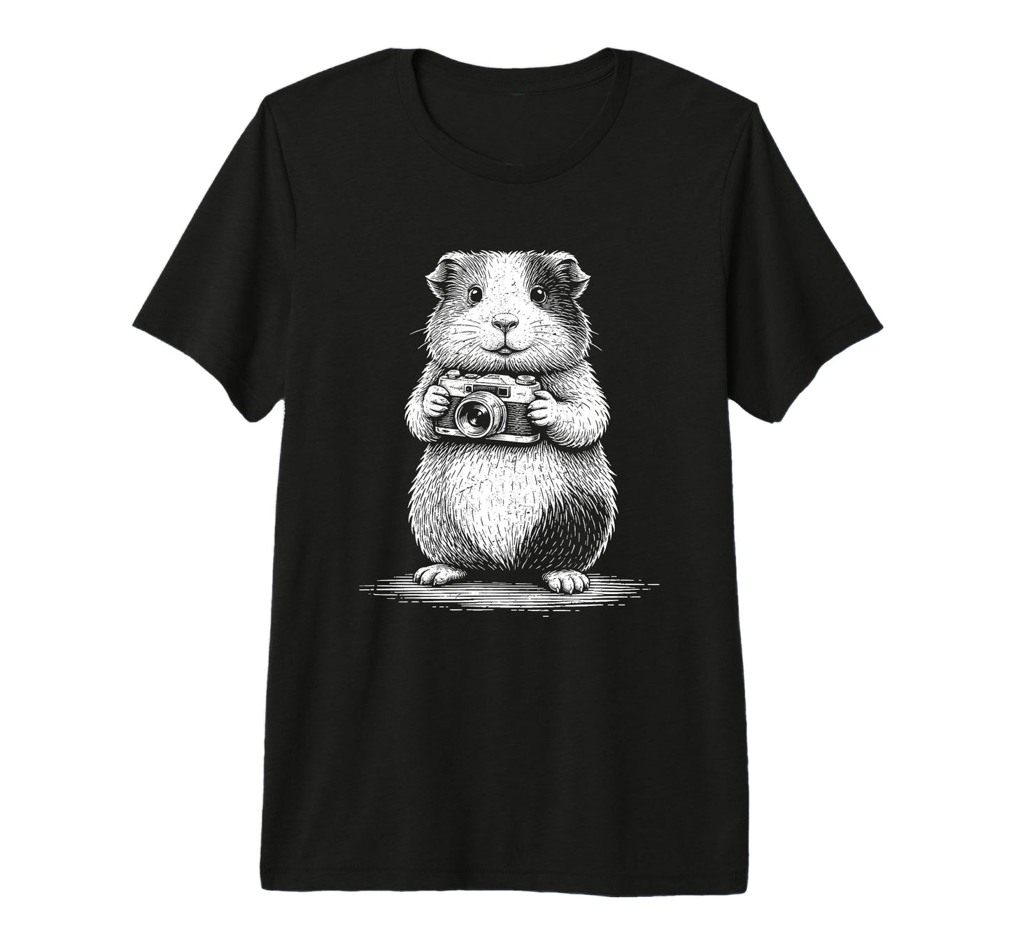 Guinea Pig Photographer Camera T-Shirt - Fun Novelty Design Men Women - T-Shirt, Sweatshirt, Hoodie