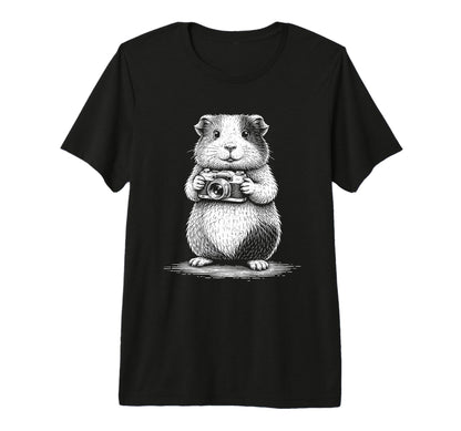 Guinea Pig Photographer Camera T-Shirt - Fun Novelty Design Men Women - T-Shirt, Sweatshirt, Hoodie