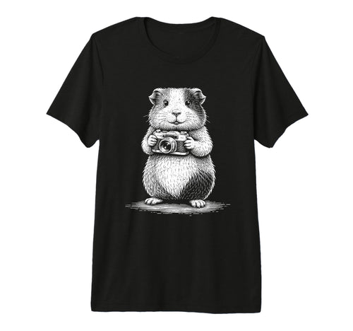 Guinea Pig Photographer Camera T-Shirt - Fun Novelty Design Men Women - T-Shirt, Sweatshirt, Hoodie