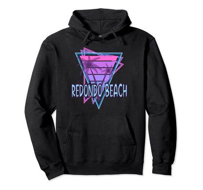 Redondo Beach Vacation Vaporwave Hoodie - Custom Art Print Men Women - T-Shirt, Sweatshirt, Hoodie