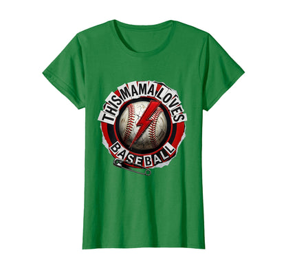 This Mama Loves Baseball Proud Sports T-Shirt - Trendy Graphic for Adults - T-Shirt, Sweatshirt, Hoodie