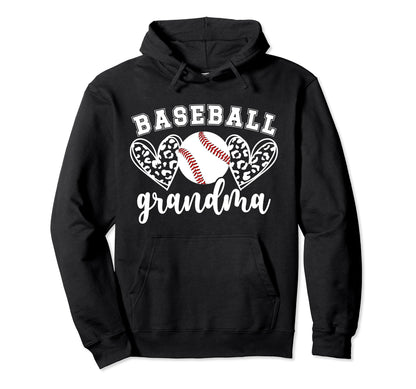 Baseball Grandma Baseball Player Hoodie - Graphic Print for Adults - T-Shirt, Sweatshirt, Hoodie