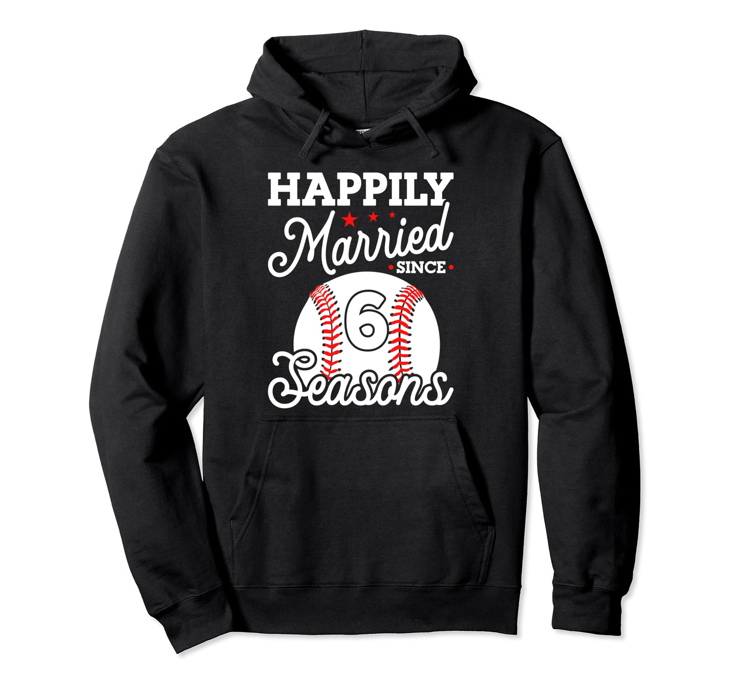 6Th Wedding Anniversary Baseball Hoodie - Custom Art Print for Adults - T-Shirt, Sweatshirt, Hoodie