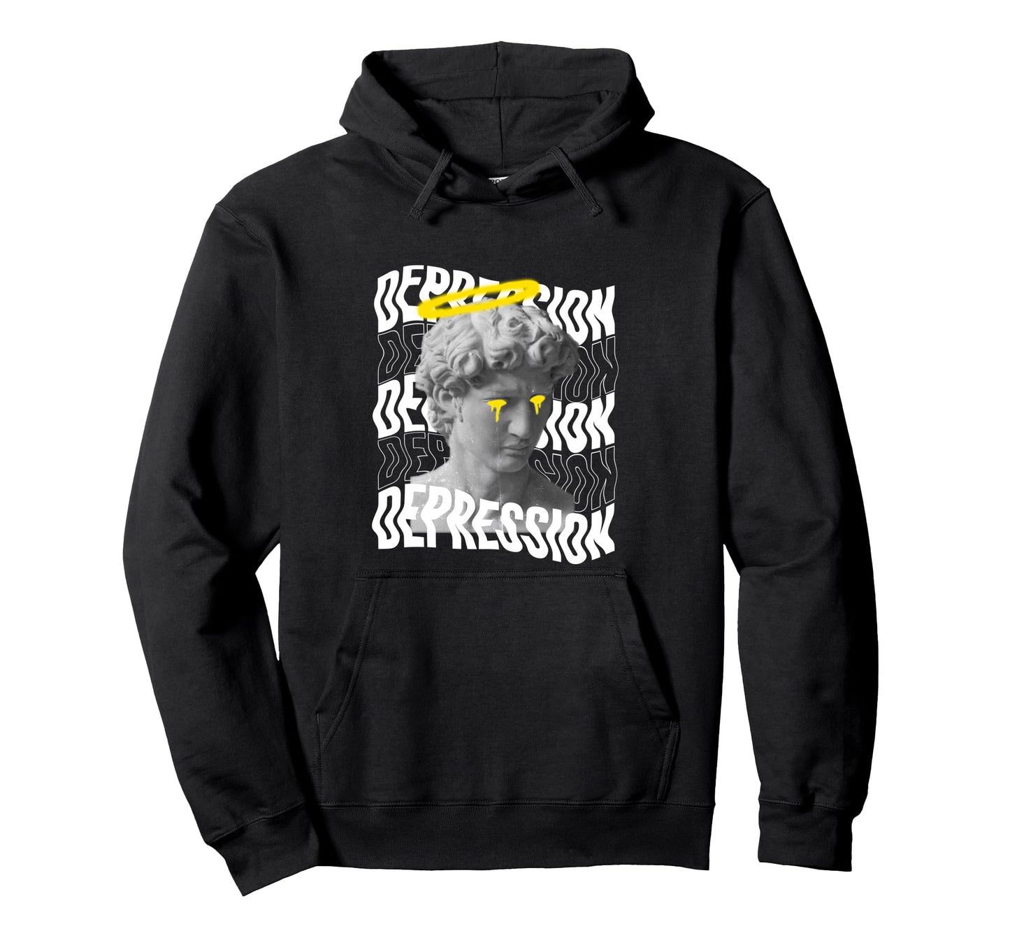 Depression Greek Sculpture Aesthetic Edgy Hoodie - Novelty Apparel Unisex - T-Shirt, Sweatshirt, Hoodie