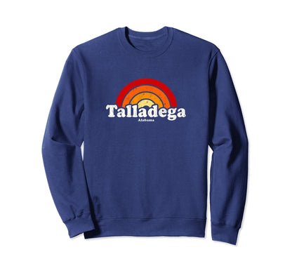 Talladega Alabama Al 70S Rainbow Sweatshirt - Trendy Graphic Unisex - T-Shirt, Sweatshirt, Hoodie