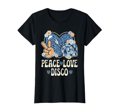 Peace Love Disco Outfit Cheetah 70S T-Shirt - Fun Novelty Design Unisex - T-Shirt, Sweatshirt, Hoodie
