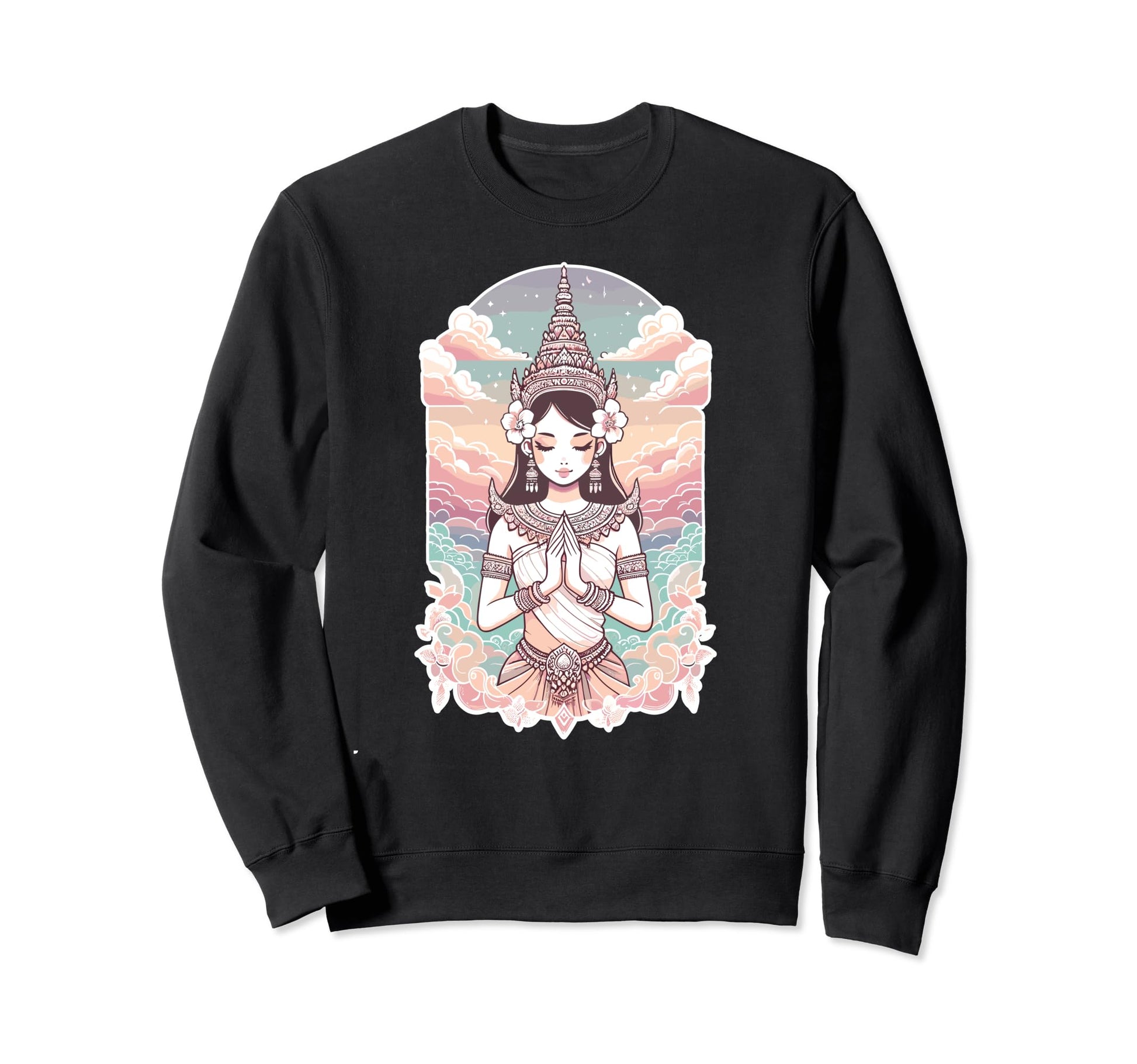 Peaceful Love And Beauty Apsara Angel Sweatshirt - Aesthetic Graphic Unisex - T-Shirt, Sweatshirt, Hoodie